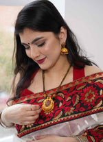 Load image into Gallery viewer, Dhakai Cotton Jamdani Saree with Katan border