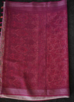Load image into Gallery viewer, Red Floral linen Saree