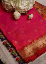 Load image into Gallery viewer, Pure Pythani silk saree