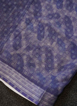 Load image into Gallery viewer, Blue And White Linen Saree