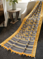 Load image into Gallery viewer, Mustard Color Linen Saree