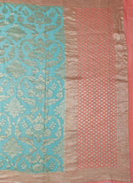 Load image into Gallery viewer, Pure Khaddi Georgette Saree in Aqua Blue