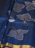 Load image into Gallery viewer, Hand painted raw silk saree