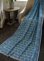 Load image into Gallery viewer, Light Blue Printed Linen Saree