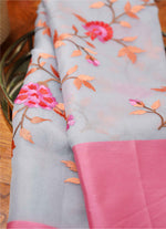 Load image into Gallery viewer, Embroidery Organza saree