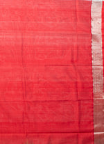 Load image into Gallery viewer, Panchompali Ikat silk saree in light green and red