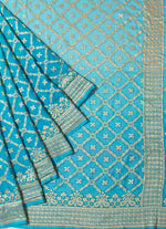 Load image into Gallery viewer, Khaddi Georgette Saree in Firoja