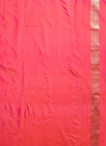 Load image into Gallery viewer, Plain Ikat silk saree in black and orange fusion.