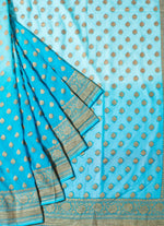 Load image into Gallery viewer, Khaddi Georgette Saree in Firoja and Copper