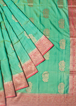 Load image into Gallery viewer, Hand Woven Banarasi slik saree