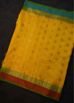 Load image into Gallery viewer, Basanti banarasi saree with Gangga jamuna border