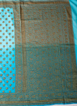 Load image into Gallery viewer, Khaddi Georgette Saree in Firoja and Copper