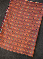 Load image into Gallery viewer, Black and Rose Floral Printed Linen Saree