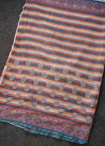 Load image into Gallery viewer, Floral Printed Linen Saree