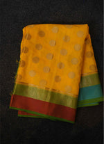 Load image into Gallery viewer, Basanti banarasi saree with Gangga jamuna border