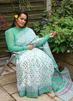 Load image into Gallery viewer, Hand woven pure cotton dhakai jamdani saree