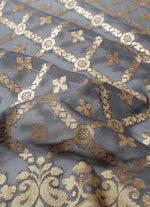 Load image into Gallery viewer, Khadi Georgette Saree in Ash