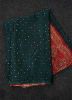 Load image into Gallery viewer, Ajrakh block printed gajji silk saree