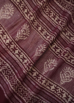 Load image into Gallery viewer, Blood Maroon Linen Saree