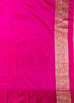 Load image into Gallery viewer, Red and Fusia pink silk saree from Banaras