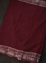 Load image into Gallery viewer, Blood Maroon Linen Saree
