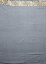 Load image into Gallery viewer, Khadi Georgette Saree in Ash