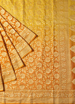 Load image into Gallery viewer, Khadi Georgette Saree in Kesar