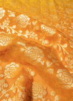 Load image into Gallery viewer, Khadi Georgette Saree in Kesar