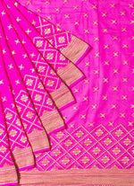 Load image into Gallery viewer, Khadi Georgette Saree in Fuchia Pink
