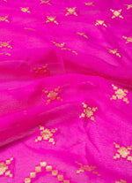 Load image into Gallery viewer, Khadi Georgette Saree in Fuchia Pink