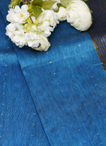Load image into Gallery viewer, Blue Raw silk saree