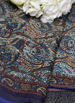Load image into Gallery viewer, Paisley Printed half silk saree
