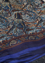 Load image into Gallery viewer, Paisley Printed half silk saree