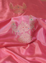 Load image into Gallery viewer, Banarasi Silk Saree in Pink for special occassions