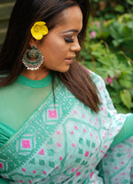 Load image into Gallery viewer, Hand woven pure cotton dhakai jamdani saree