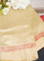 Load image into Gallery viewer, Cream Raw silk saree