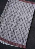 Load image into Gallery viewer, Gray Printed Linen Saree