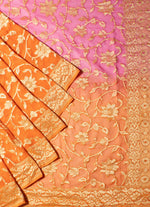 Load image into Gallery viewer, Dual Shade Khadi Georgette Saree