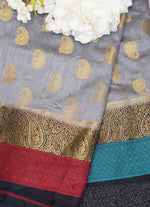 Load image into Gallery viewer, Banarasi half silk saree