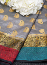 Load image into Gallery viewer, Banarasi half silk saree