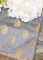 Load image into Gallery viewer, Banarasi half silk saree