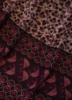 Load image into Gallery viewer, Deep Purple Printed Linen Saree