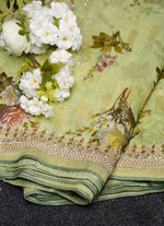 Load image into Gallery viewer, Floral banarasi silk saree