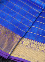 Load image into Gallery viewer, Blue Kanjipuram pure silk saree