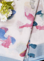 Load image into Gallery viewer, White Linen Saree