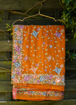 Load image into Gallery viewer, Parsi Gara embroidery on Mastered colour Gorgette