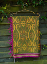 Load image into Gallery viewer, Hand woven Ponchompalli Ikkat Cotton Silk Saree