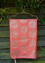 Load image into Gallery viewer, Border less Peach colour Kanjivaram soft Silk Saree