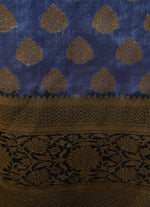 Load image into Gallery viewer, Grey colour with copper border and pallu half silk saree from Banaras