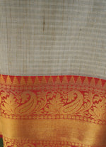 Load image into Gallery viewer, Traditional Beige and Red colour half silf Banarasi Saree